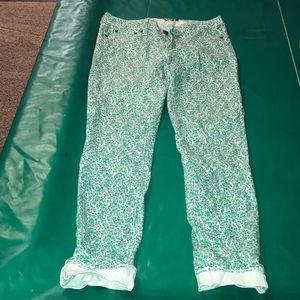 J. Crew Floral Strechy Jeans